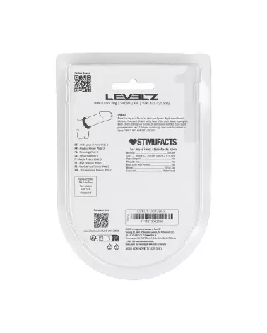 Cockring Wide O XXL en silicone noir de Levelz by Shots pour endurance et confort-2