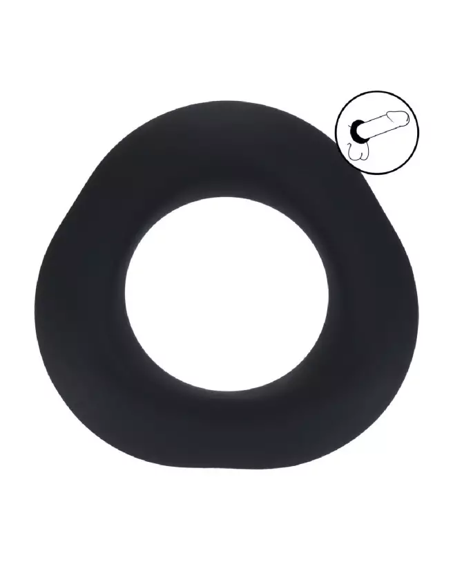 Image de l'Anneau Pénien Ergo en Silicone Liquide Noir de Levelz by Shots-7