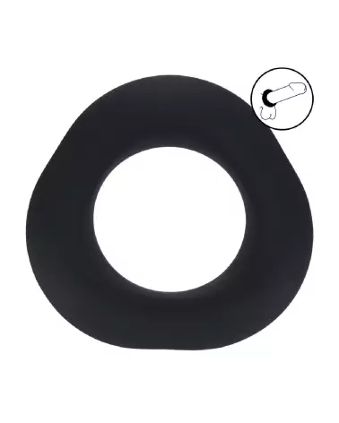 Image de l'Anneau Pénien Ergo en Silicone Liquide Noir de Levelz by Shots-7