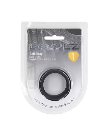 Image de sangle en silicone liquide noire Levelz by Shots taille S-1