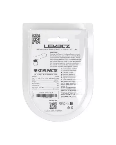 Image de sangle en silicone liquide noire Levelz by Shots taille S-2