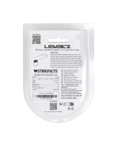 Sangle en silicone liquide noir Levelz by Shots taille M 34mm-2