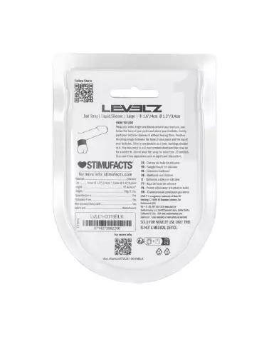 Sangle en silicone liquide noir Levelz by Shots, cockring 34mm taille L-2