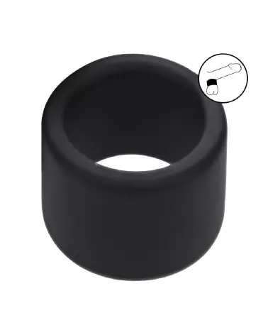 Sangle en silicone liquide noir Levelz by Shots, cockring 34mm taille L-6