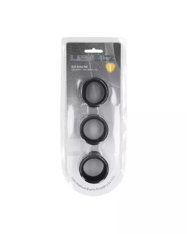 Ensemble de sangles en silicone liquide noir Levelz by Shots, tailles S/M/L, pour performance et confort-1