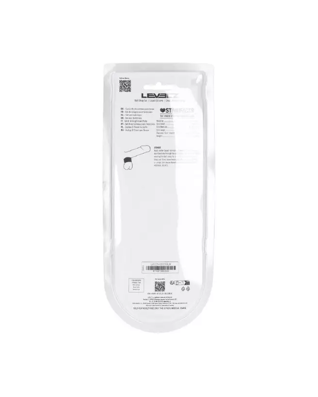 Ensemble de sangles en silicone liquide noir Levelz by Shots, tailles S/M/L, pour performance et confort-2