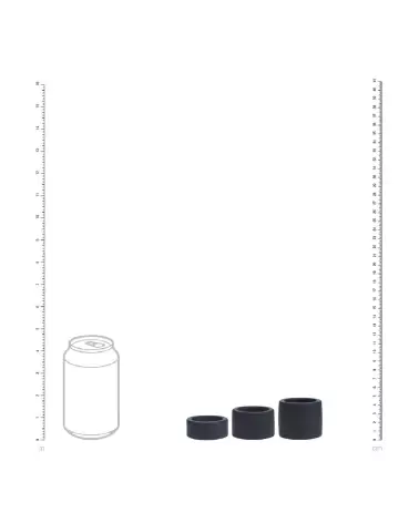 Ensemble de sangles en silicone liquide noir Levelz by Shots, tailles S/M/L, pour performance et confort-4