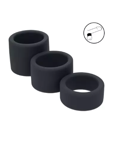 Ensemble de sangles en silicone liquide noir Levelz by Shots, tailles S/M/L, pour performance et confort-7