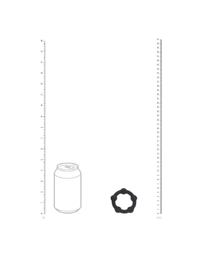 Cockring en silicone perlé noir 30mm Levelz by Shots-3