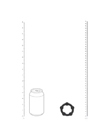 Cockring en silicone perlé noir 30mm Levelz by Shots-3