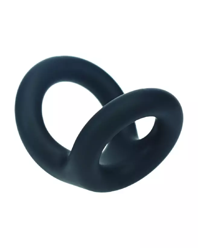 Double O Cockring en Silicone Noir Taille S par Levelz by Shots-4