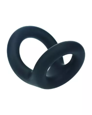 Double O Cockring en Silicone Noir Taille S par Levelz by Shots-4