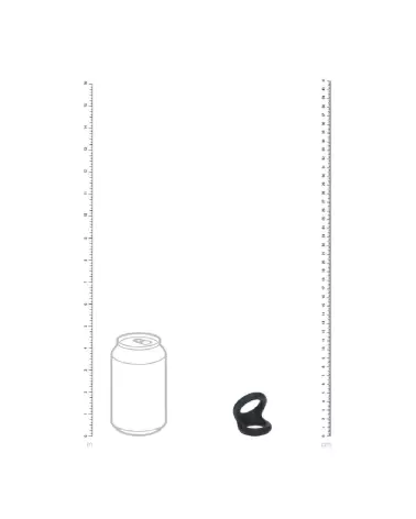 Double O Cockring en Silicone Noir Taille S par Levelz by Shots-6