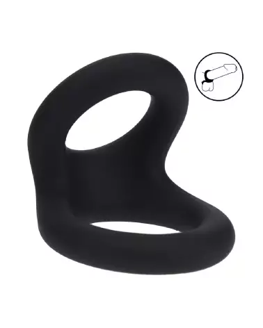 Double O Cockring en Silicone Noir Taille S par Levelz by Shots-7
