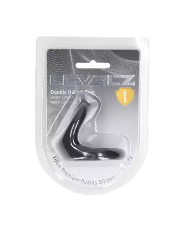Cockring Double O en Silicone Noir Taille M par Levelz by Shots pour Performance et Confort-1