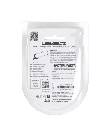 Cockring Double O en Silicone Noir Taille M par Levelz by Shots pour Performance et Confort-2