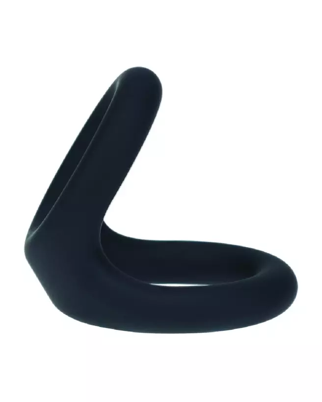 Cockring Double O en Silicone Noir Taille M par Levelz by Shots pour Performance et Confort-3