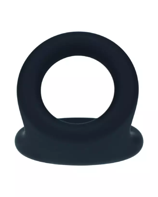 Cockring Double O en Silicone Noir Taille M par Levelz by Shots pour Performance et Confort-5