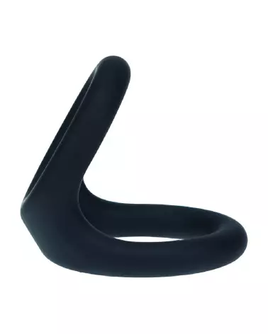 Image Double O Cockring en Silicone Noir par Levelz by Shots - Confort et Endurance-3