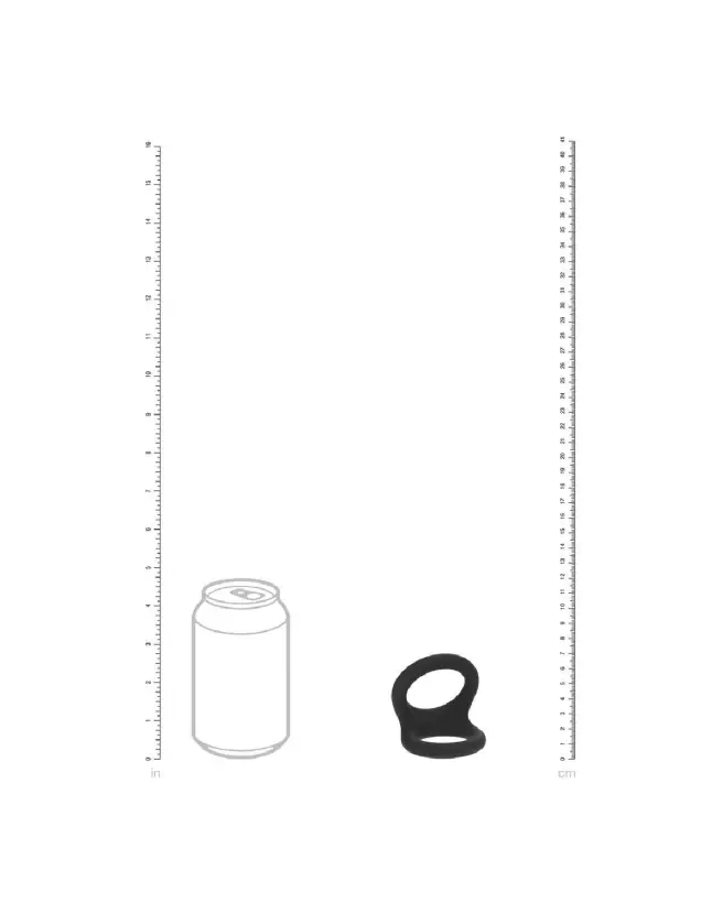 Image Double O Cockring en Silicone Noir par Levelz by Shots - Confort et Endurance-6