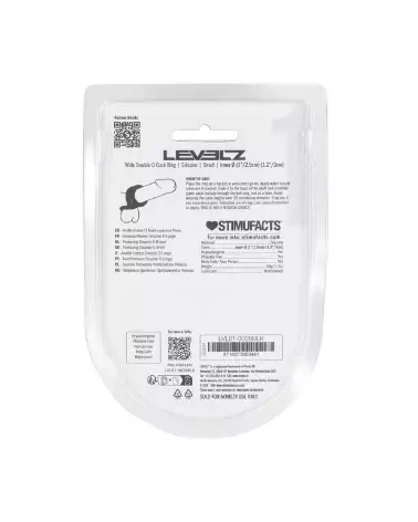 Cockring en silicone double large noir taille S par Levelz by Shots-2
