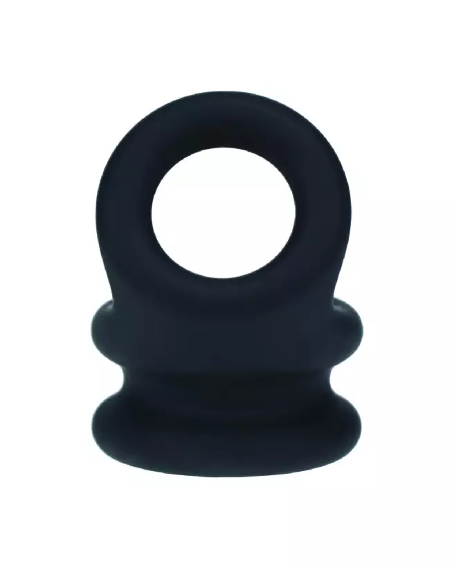 Cockring en silicone double large noir taille S par Levelz by Shots-4