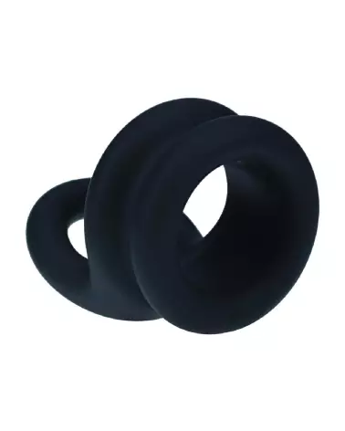 Cockring en silicone double large noir taille S par Levelz by Shots-5