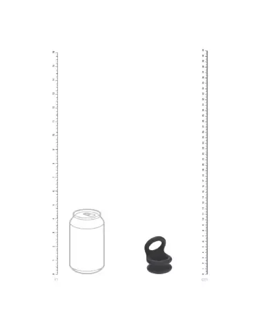 Cockring en silicone double large noir taille S par Levelz by Shots-6