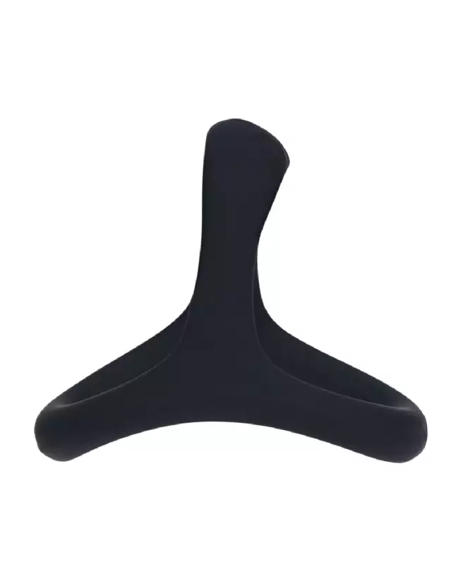 Anneau en silicone noir Levelz by Shots avec perles pour pénis et testicules, confort optimal-4