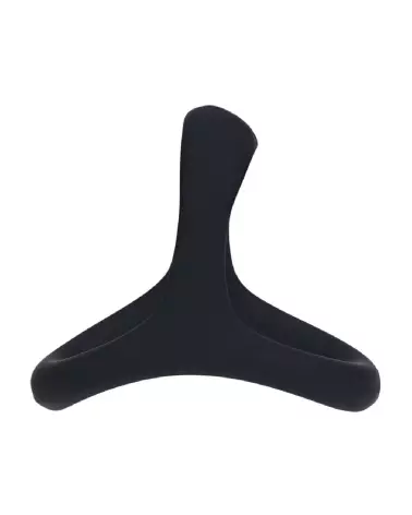 Anneau en silicone noir Levelz by Shots avec perles pour pénis et testicules, confort optimal-4