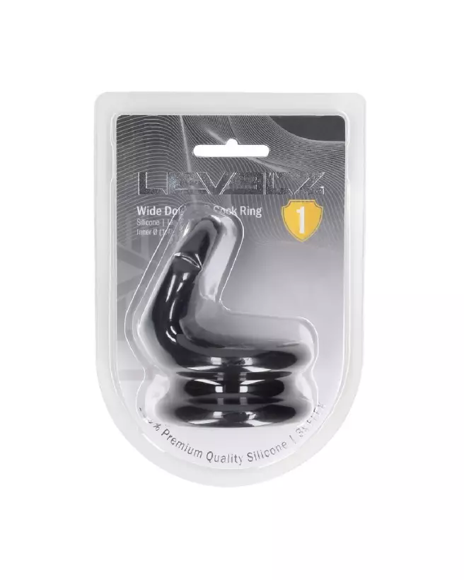 Cockring Double O Noir en Silicone de Levelz by Shots-1