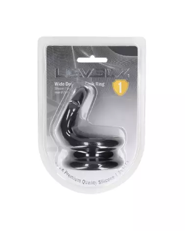 Cockring Double O Noir en Silicone de Levelz by Shots-1