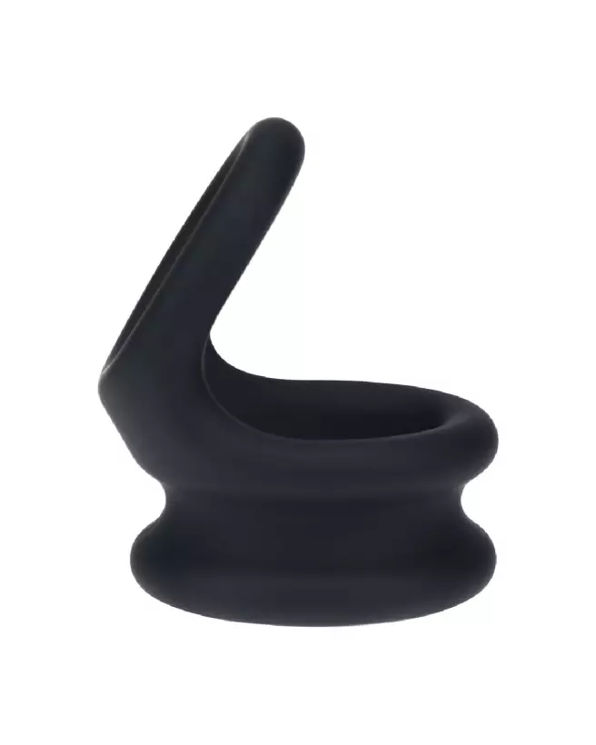 Cockring Double O Noir en Silicone de Levelz by Shots-3