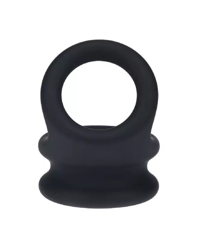 Cockring Double O Noir en Silicone de Levelz by Shots-4
