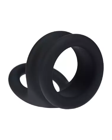 Cockring Double O Noir en Silicone de Levelz by Shots-5