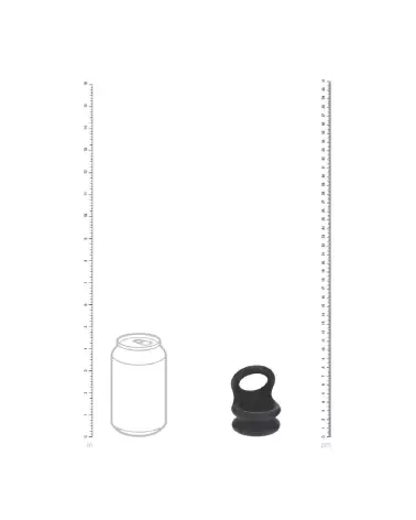 Cockring Double O Noir en Silicone de Levelz by Shots-6