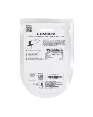 Cockring double large en silicone noir taille M de Levelz by Shots pour endurance et confort-2