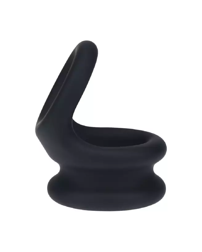 Cockring double large en silicone noir taille M de Levelz by Shots pour endurance et confort-3