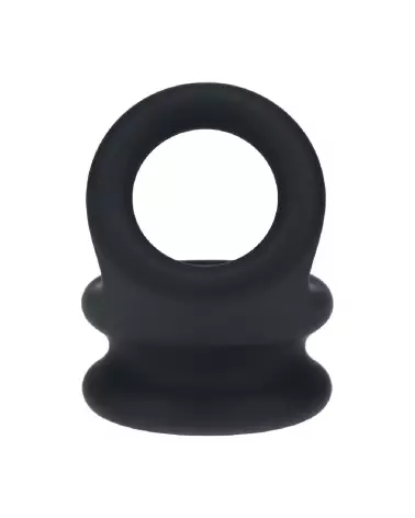 Cockring double large en silicone noir taille M de Levelz by Shots pour endurance et confort-4