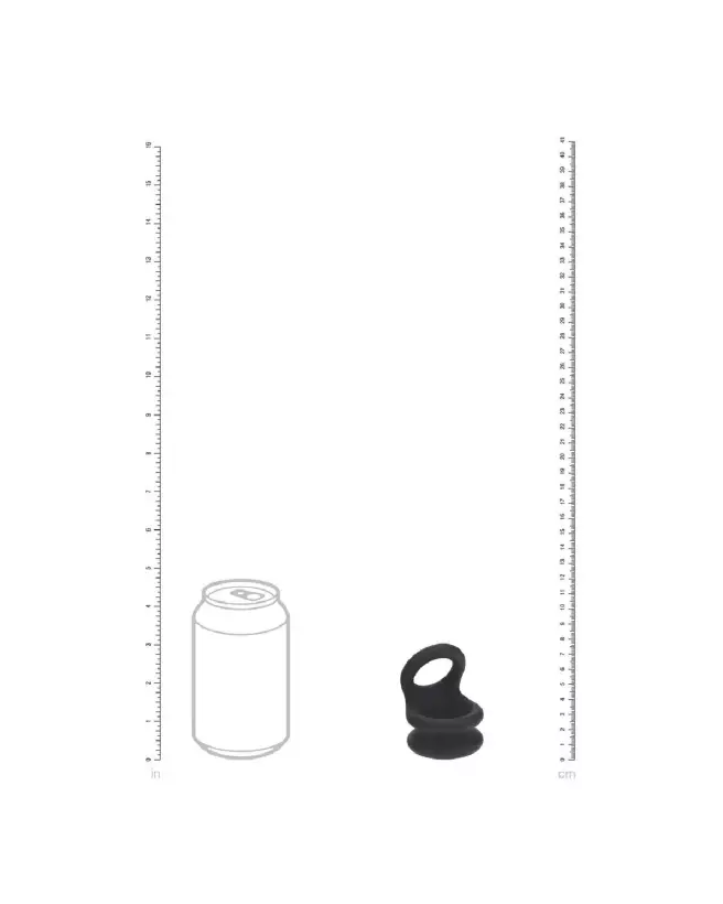 Cockring double large en silicone noir taille M de Levelz by Shots pour endurance et confort-6