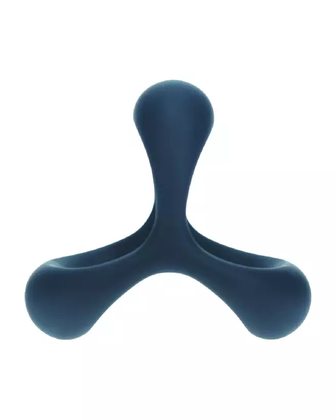 Image du Tri O Ergo Cockring en silicone noir de Levelz by Shots, parfait pour améliorer performance et confort-3