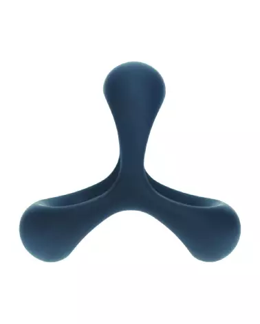 Image du Tri O Ergo Cockring en silicone noir de Levelz by Shots, parfait pour améliorer performance et confort-3