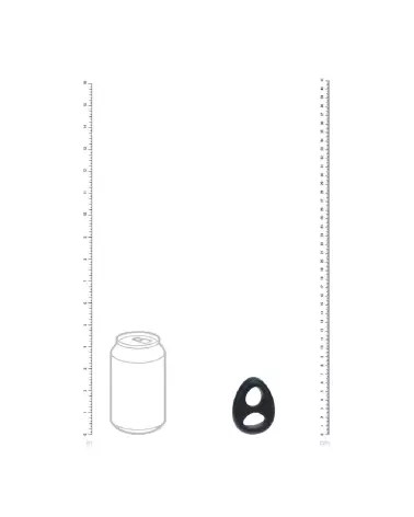 Anneau en silicone liquide Levelz by Shots pour pénis et testicules, noir-3