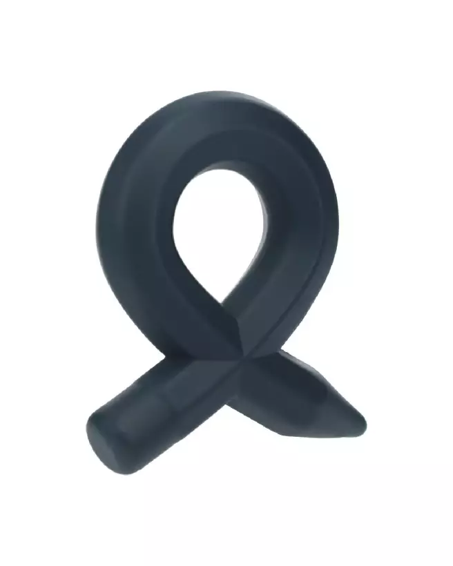 Cockring en silicone liquide noir Pencil de Levelz by Shots pour endurance et confort-3