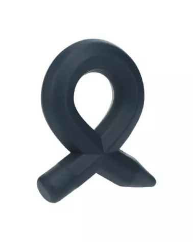 Cockring en silicone liquide noir Pencil de Levelz by Shots pour endurance et confort-3