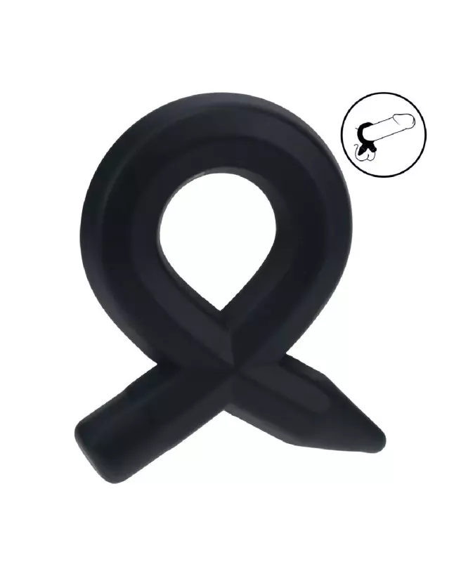 Cockring en silicone liquide noir Pencil de Levelz by Shots pour endurance et confort-7