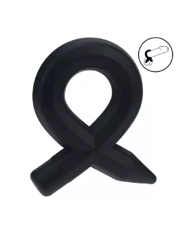 Cockring en silicone liquide noir Pencil de Levelz by Shots pour endurance et confort-7