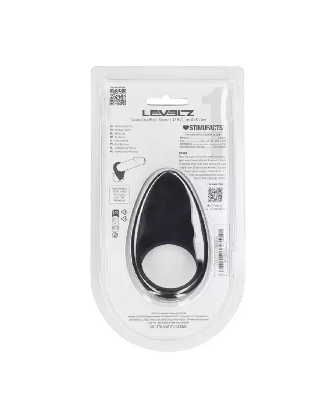 Cockring en silicone noir Levelz by Shots pour endurance et confort-2