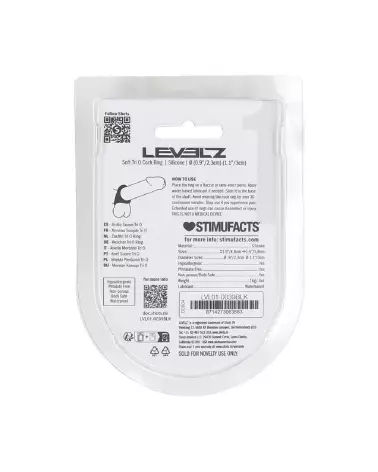 Cockring Silicone Noir Soft Tri O de Levelz by Shots pour Performance-2