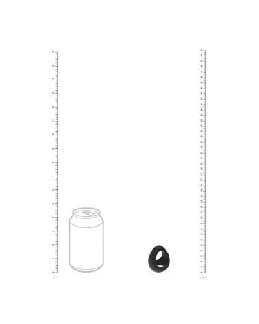 Cockring Silicone Noir Soft Tri O de Levelz by Shots pour Performance-3